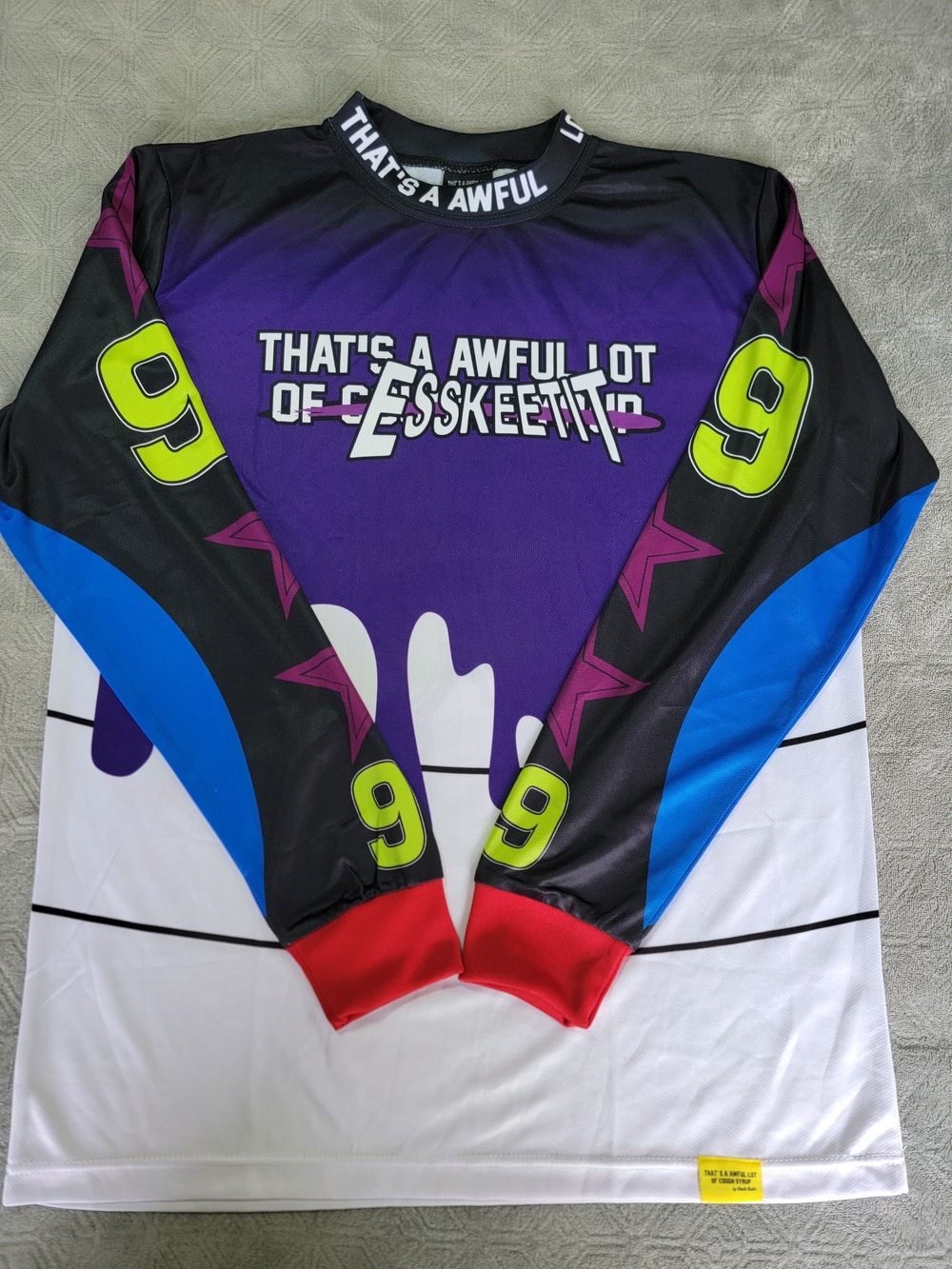 That's A Awful Lot Long Sleeve Graphic Tee - Purple/Black by (Unbranded)